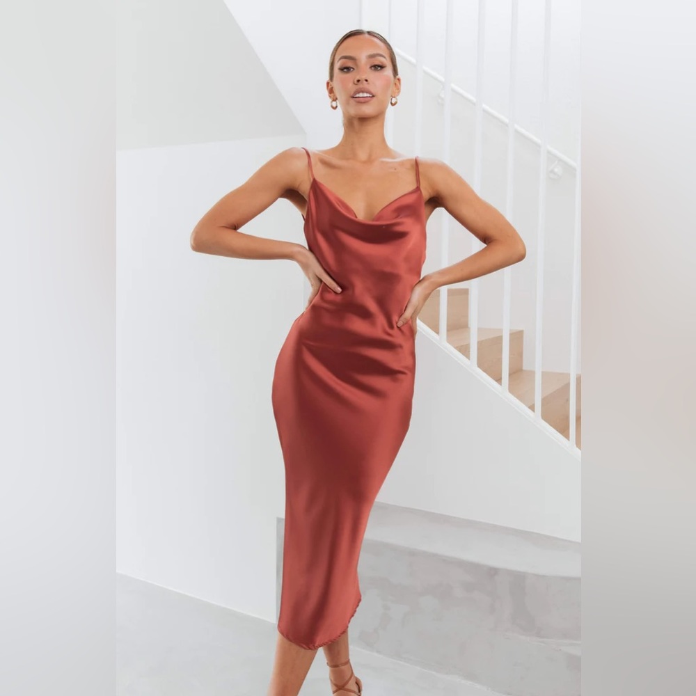 Petal and Pup Sleeveless Midi Dress in Rust in Size 0 NWT